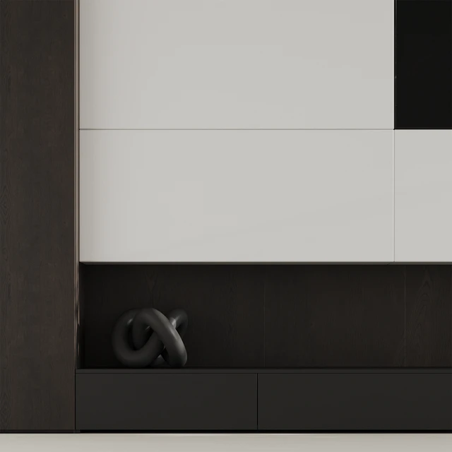 TV wall with fireplace 07 — Descargar