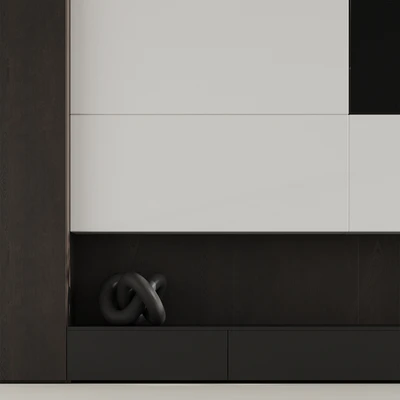 TV wall with fireplace 07 — Ver 7