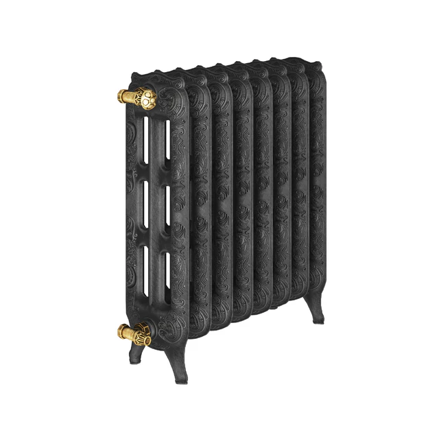 Classic Cast Iron Radiator Black Low-poly — Скачать