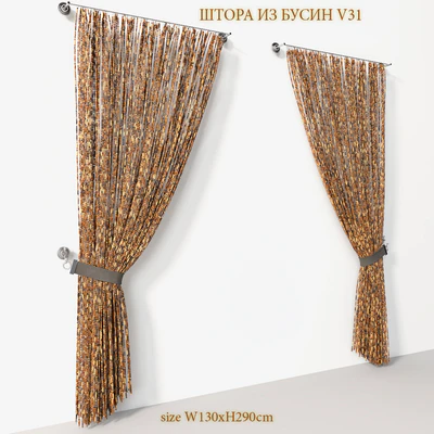 Curtains made of wooden beads V31 — Ver 3