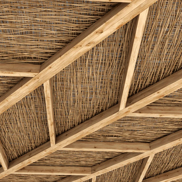 Ceiling branch thin angle n1 / Angular ceiling from branches — Descargar
