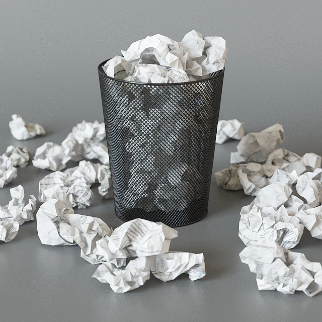 A trash can with papers — Descargar