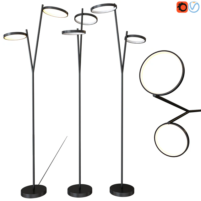 Торшер CANARM LFL128A62BK Lexie LED Floor Lamp — Скачать