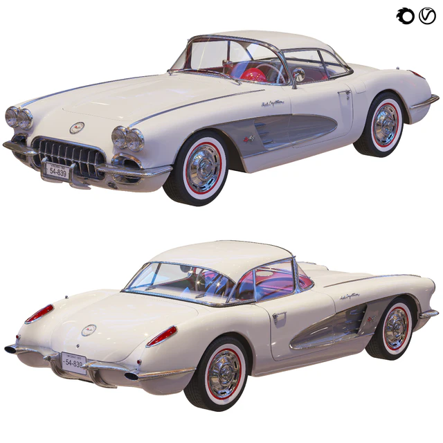 Chevrolet Сorvette Coupe 1960 с крышей — Скачать