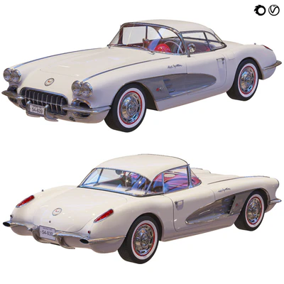 Chevrolet Сorvette Coupe 1960 с крышей — Вид 7
