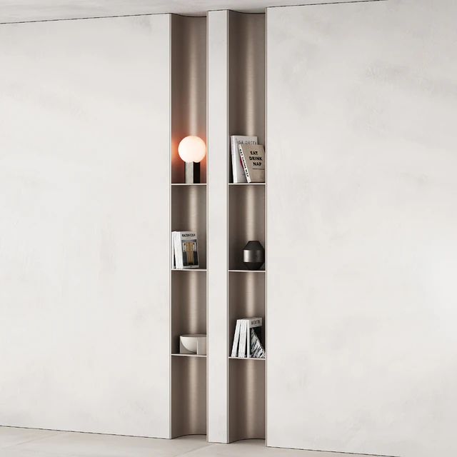 416 bookcase and rack 09 halfround semicircle arc modular shelfs 02 — Descargar