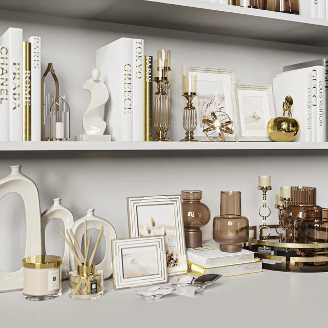 Decorative Set 37. White and gold books. — Descargar