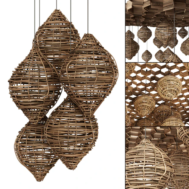 Branch Vespiary ceiling decor n1 / Beehive ceiling with branches — Descargar