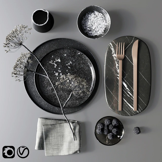 Black tableware — Descargar