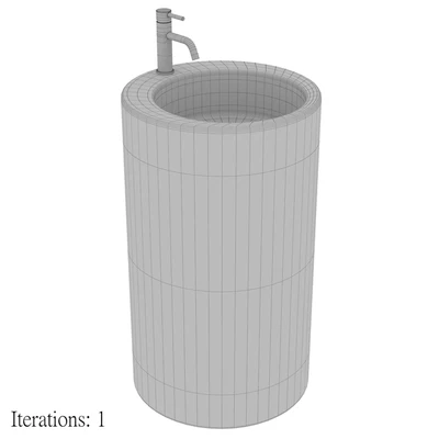Напольная раковина из бетона Tower — Вид 3