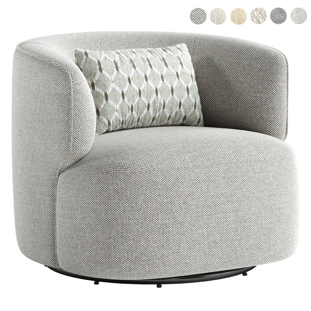 Bernado Upholstered Swivel Barrel Chair — Descargar