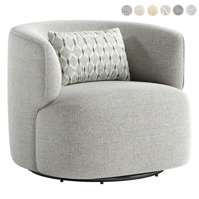 Bernado Upholstered Swivel Barrel Chair — Ver 1