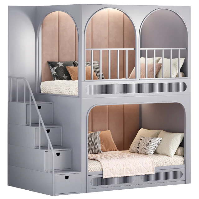 Кровать дизайнерская двухуровневая Kids room 19 — Скачать
