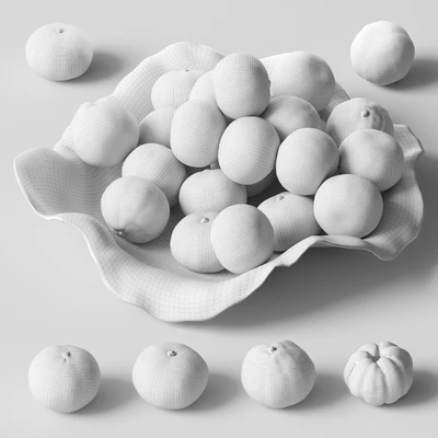 Tangerines in a clay bowl — View 7