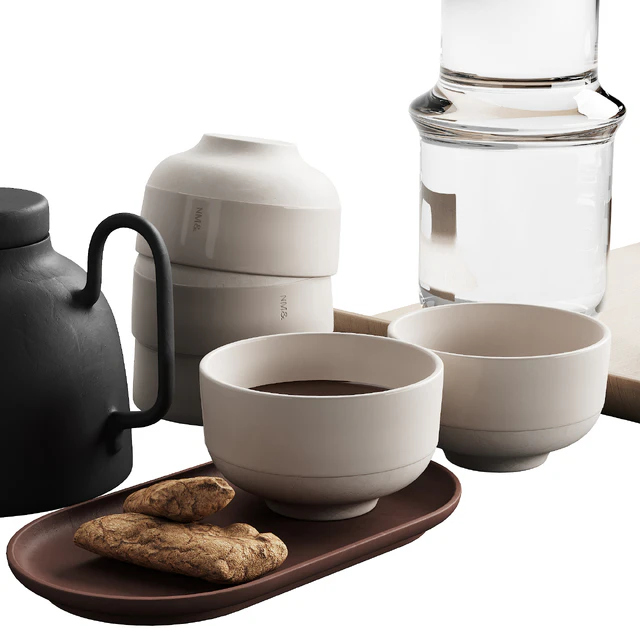 405 eat and drinks decor set 05 tea with cookies and water — Descargar