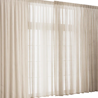 Wide Linen Tulle Curtain — Ver 1