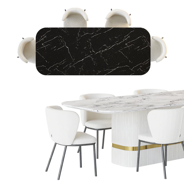 Dining table OSBORNE and chair Ciselia — Descargar