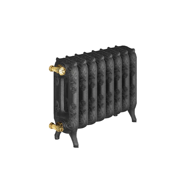 Classic Cast Iron Radiator Black Low-poly — Скачать