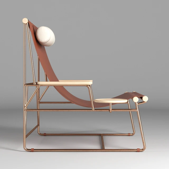Leather Deck Chair by BDDW — Скачать