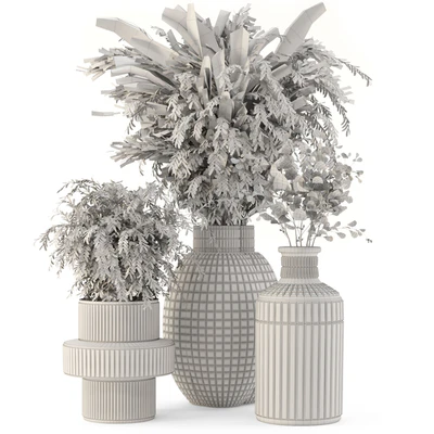 Collection Indoor Plants in Glass Pots - Set 701 — Ver 7
