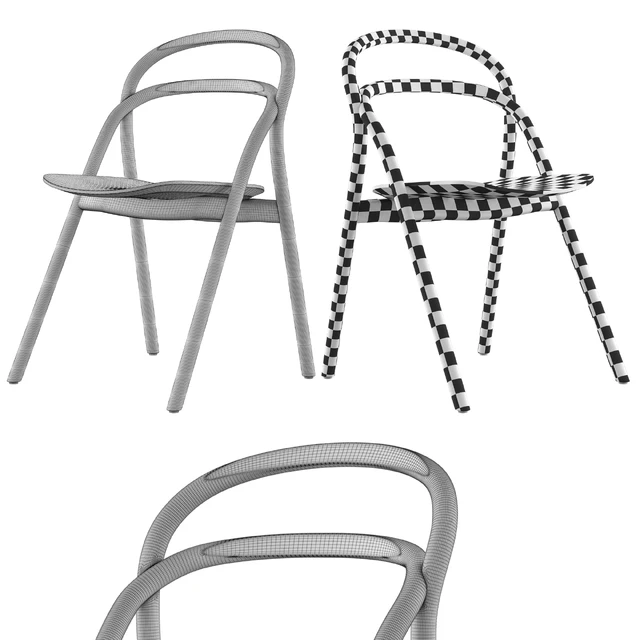 Hem Udon Chair Beech, Blue and Green Color — Descargar