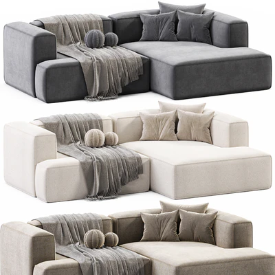 Narozna sofa modulowa ze sztruksu Lennon — Ver 4