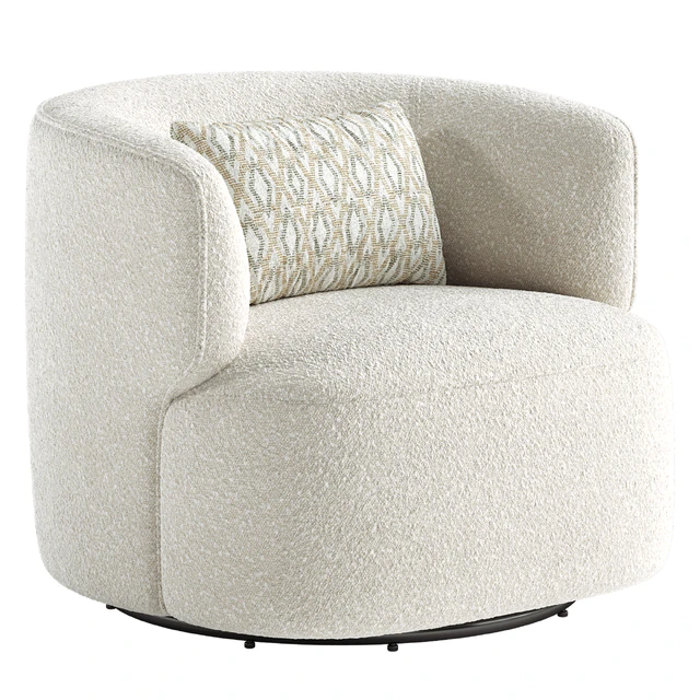 Bernado Upholstered Swivel Barrel Chair — Descargar