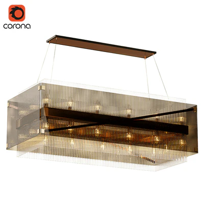 Apollo Dark Bronze and Polished Chrome 50-Inch Chandelier — Вид 1