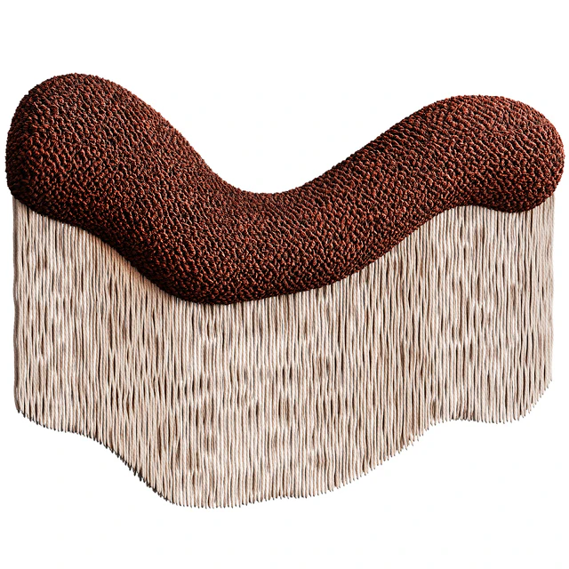 Petite Bouble with Natural Fringes Textile Wall Art — Descargar