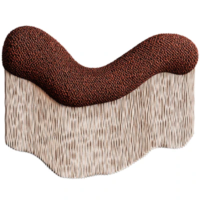 Petite Bouble with Natural Fringes Textile Wall Art — Ver 6