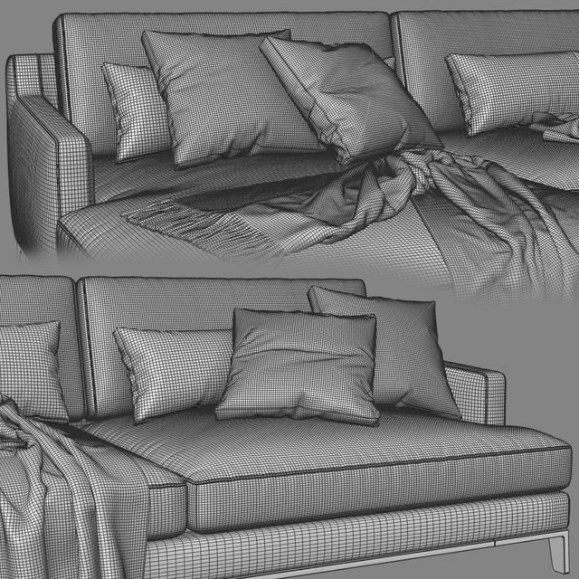 Poliform Bellport Chaise Longue Sofa — Descargar