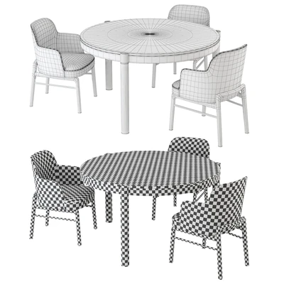 Flexform Gustav Table & Leda Chair — Вид 3