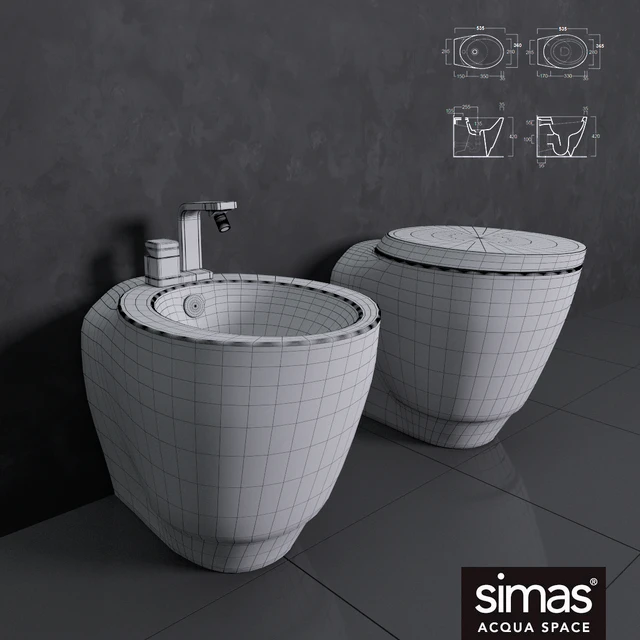 Simas bidet and toilet Bohémien — Descargar