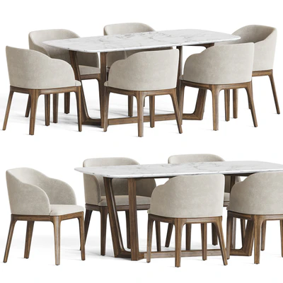 Aubrey Chair Evelyn Table Dining Set — Вид 1