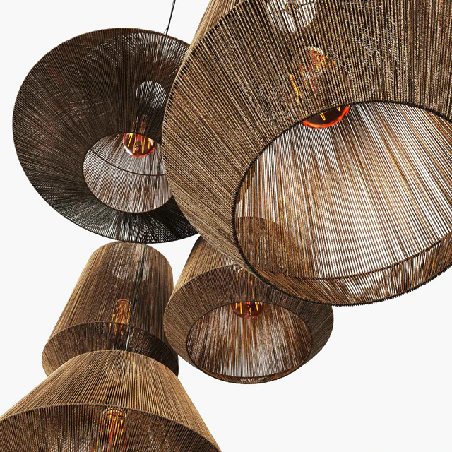 Lamp barrel rope n10 / Chandelier barrel made of ropes No. 10 — Descargar