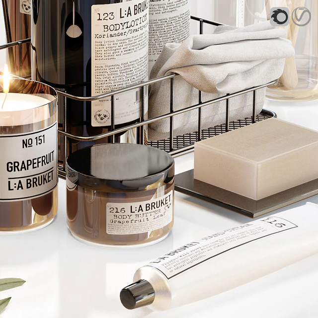 LA Bruket decor set for bathroom black — Скачать