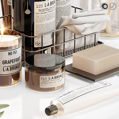 LA Bruket decor set for bathroom black — Вид 5