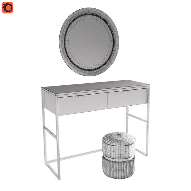 Dressing table Nord, pouf Roma big, mirror Afsan la redoute — Descargar