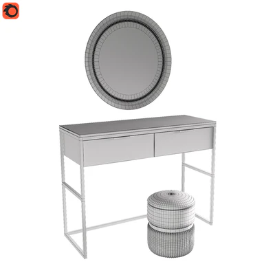 Dressing table Nord, pouf Roma big, mirror Afsan la redoute — Ver 4