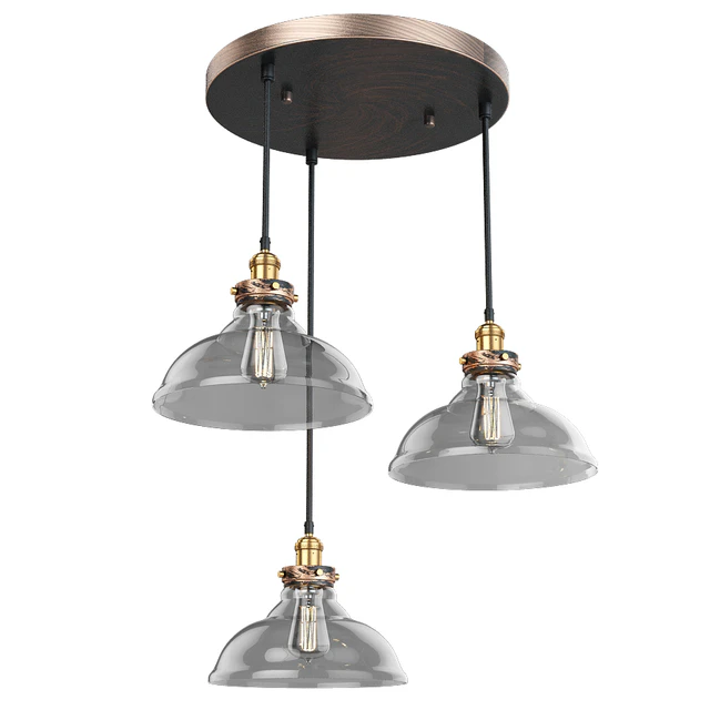 ARTCRAFT 3-Light Bronze and Copper Pendant Suspension — Descargar