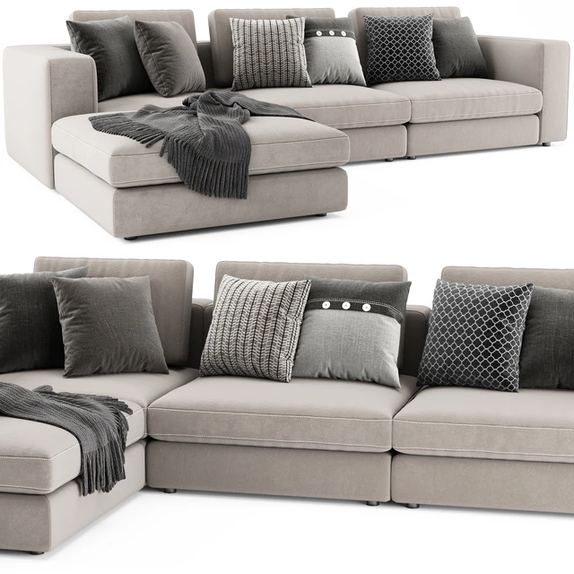 Blanche Soho Sectional With Ottoman — Descargar