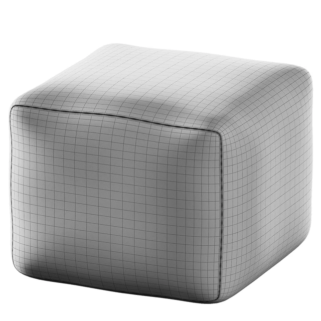 Boucle Ivory White Pouf CB2 — Descargar