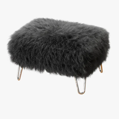 Sara Sheepskin Footstool — Вид 1