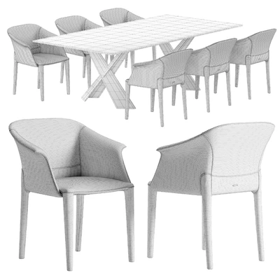Cattelan Italia Mad Max Keramik table Zuleika chair set — Ver 5