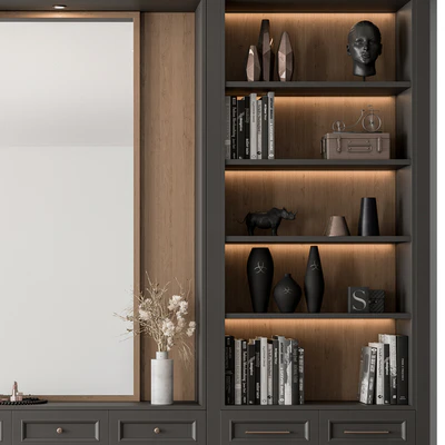 Hallway 34 - Classic Black and Wood Entrance — Ver 4