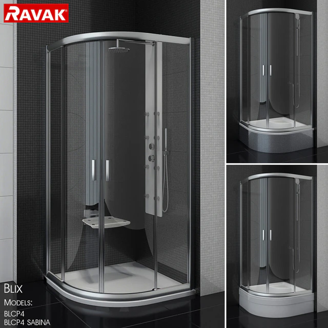 Semi-circular shower cabins Ravak BLIX — Descargar