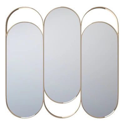 Triple mirror in brass, Alama La Redoute — Ver 1
