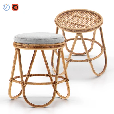 SKYE Rattan Stool — Ver 1