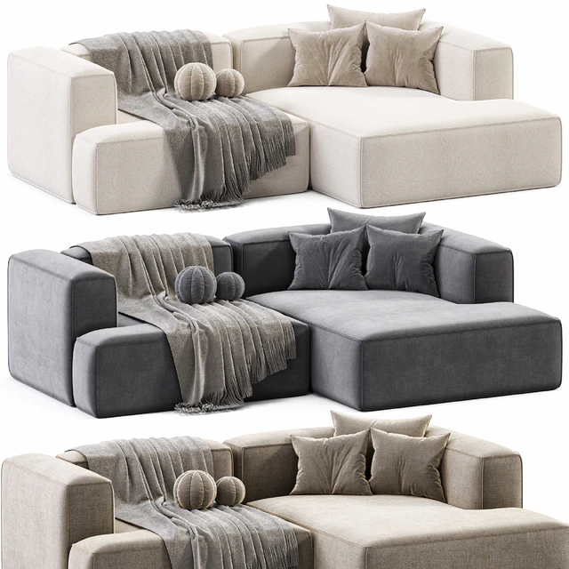 Narozna sofa modulowa ze sztruksu Lennon — Descargar