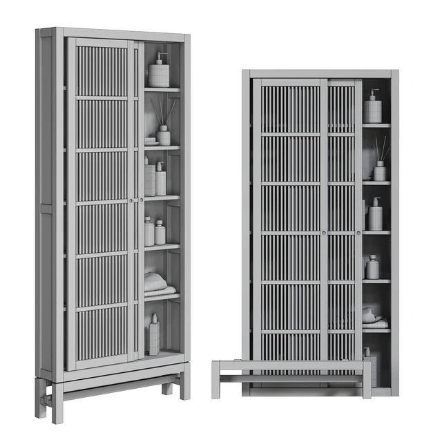 Solid teak cabinet FSC Castilla AM PM — Descargar
